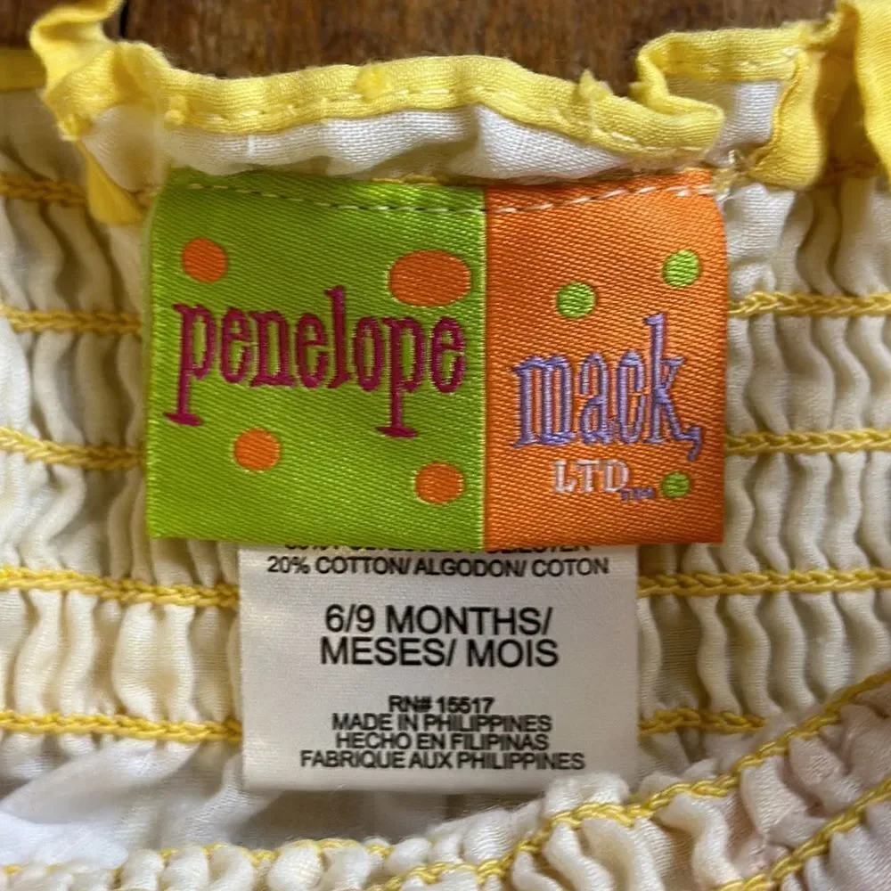 Penelope Mack dress size 6 to 9 months tiered ruffle rainbow boho cotton summer